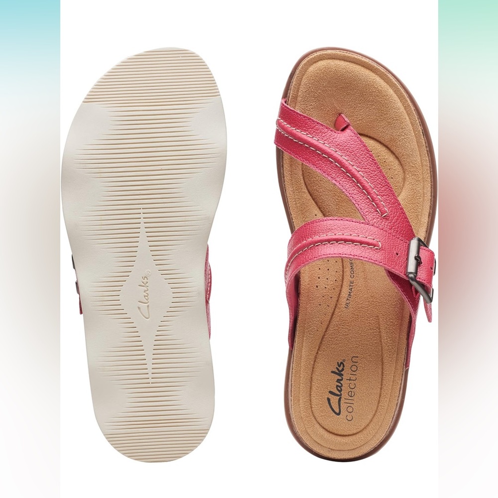 ‼️SOLD‼️200. Clark’s Brynn Madi Womens Buckle Slip On Slide Sandals NWT - Picture 9 of 9